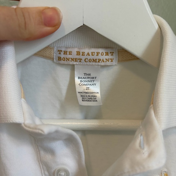 The Beaufort Bonnet Company Solid White Polo 2T - Picture 8 of 8